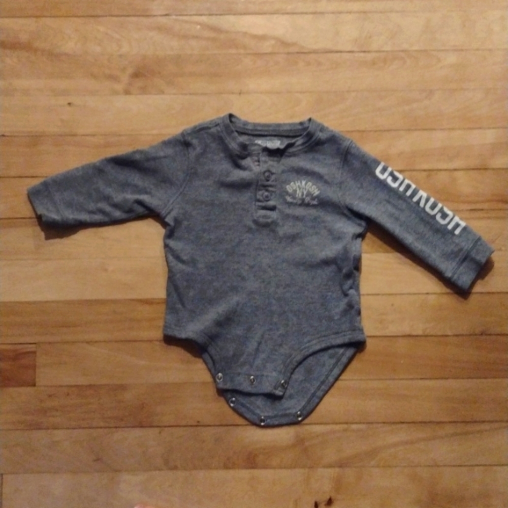 BOGO Grey 100% Cotton Osh Kosh 18 Months Long Sleeve Bodysuit